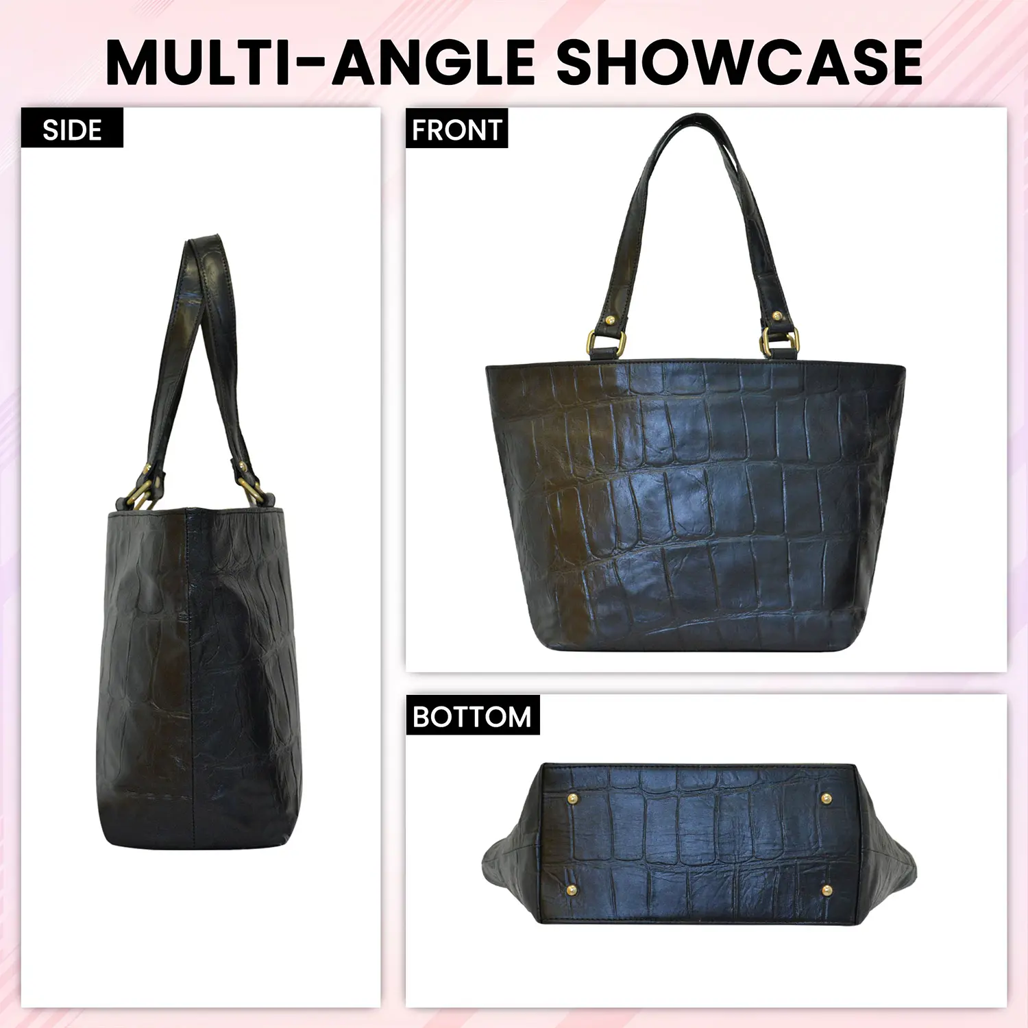 Genuine Leather Medium Tote Bag for Women