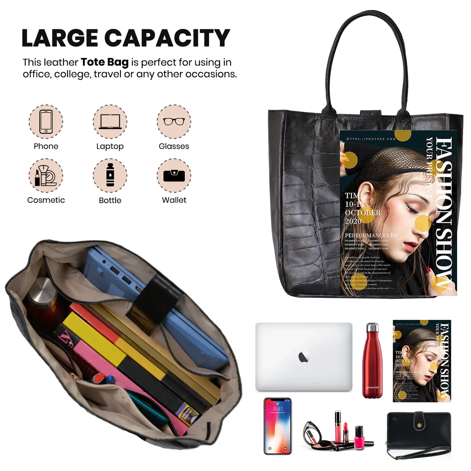 Leather Tote Bag Women